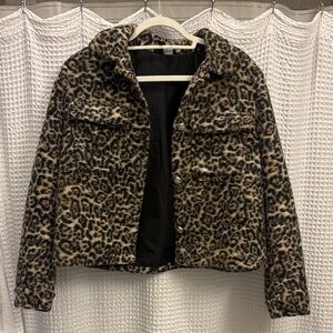 H&M Black and Brown Teddy Jacket